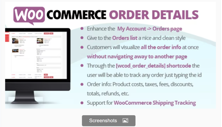 WooCommerce Order Details - Free Download
