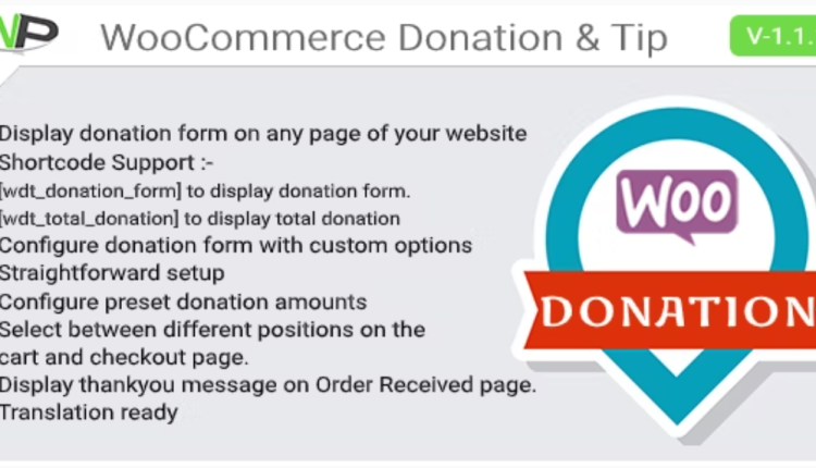 WooCommerce Donation and Tip - Free Download