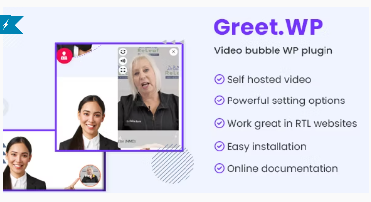 Greet.wp - Video bubble WordPress plugin - Free Download